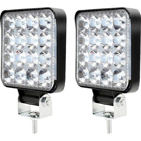 Projecteur de travail LED 12 V 48 W 6500 K étanche IP67, robuste, pour tracteur, camion, moto, bateau et SUV. (1/5)