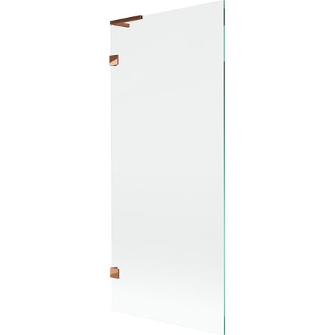 Mexen Lunar L Badewannenwand 1-flügelig 80 x 150 cm, transparent, Roségold - 897L-080-000-60-00 (1/5)