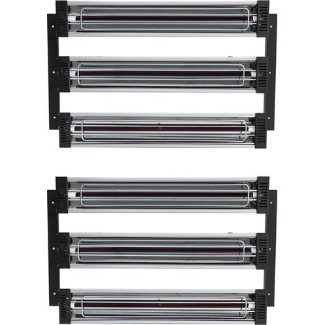 Infrarot-Lacktrockner 3000 W mit Kurzwellenstrahlung, 2 Einheiten mit jeweils 3 einzeln steuerbaren Lampen für Karosserie und Möbel (1/5)