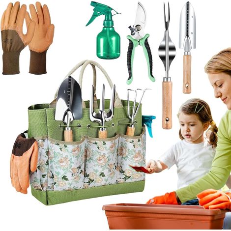 Ensemble d'Outils de Jardinage à Main - Outils de Plantation Compacts Plantation Ratissage Aération du Sol et Désherbeur Manuel pour Jardin et Ferme (1/5)