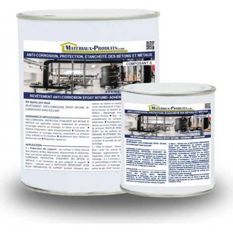 Anti-corrosion, protection, étancheité des bétons et métaux - 1 Kg Noir - MATPRO (1/3)