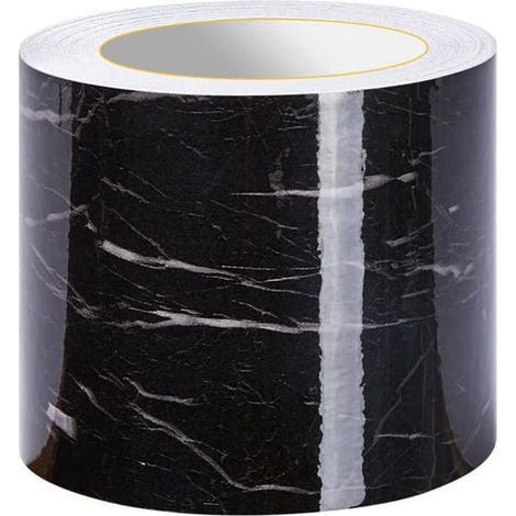 Bordure De Papier Peint Frise Murale Adhesive Bordure Papier Peint Frise Autocollante Pour Cuisine, Salle De Bains, Plafond, Salon, Chambre DéCoration Murale Obsidienne 20cm X 500cm
