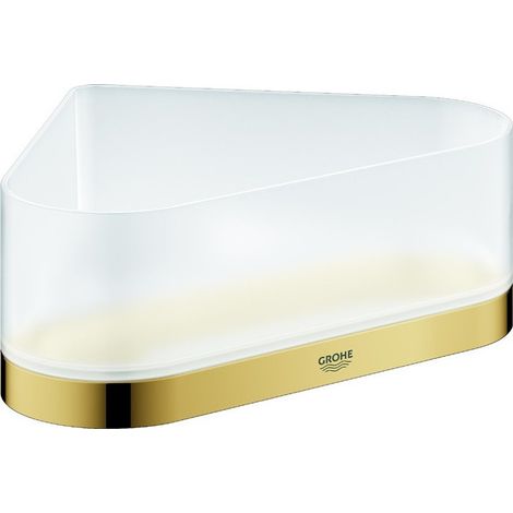 Etagère de douche d'angle SELECTION avec support or brillant