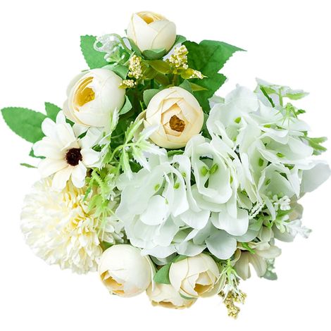 Bouquet Simulé - Décoration Intérieure et Photographie Mariage - Style Nordique - Tissu - 1 Pièce (1/3)