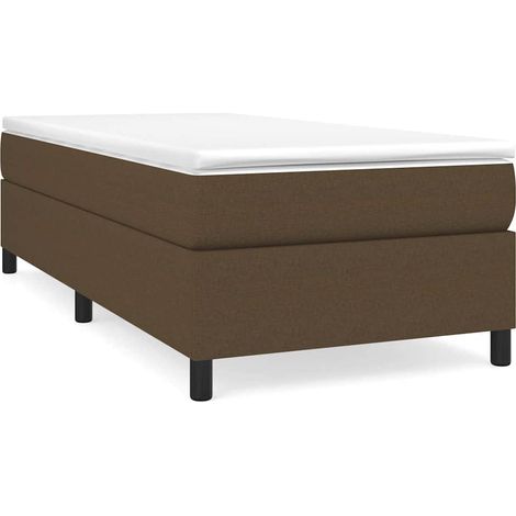 Maison Exclusive - Boxspringbett mit Matratze Dunkelbraun 100x200 (1/5)
