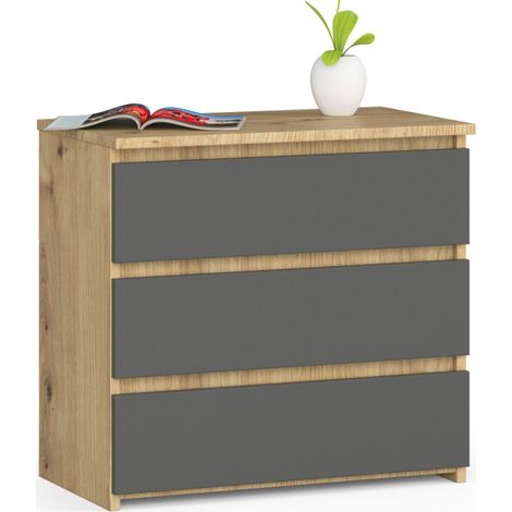 Table de chevet, Blanc, pieds Noirs, 54 × 59 × 39 cm (1/4)