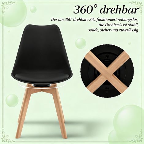 Fauteuil d'appoint, chaise de salle à manger originale, chaise de salon, chaise de coiffeuse, chaise de bureau (4 chaises seulement) (1/4)