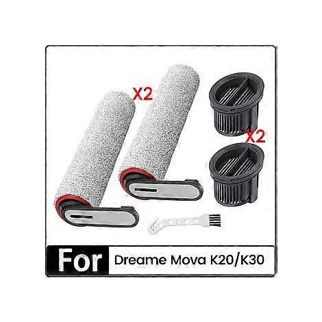 5-teiliges Bürstenwalzen- und HEPA-Filterset für Dreame Mova K20/K30 Serie Akku-Trocken- und Nasssauger. (1/5)