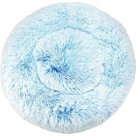Lit pour chat, coussin moelleux, doux lavable pour chiens chats (dégradé bleu, 60 cm), Ensoleillé (1/5)