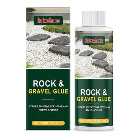 LYERCW - Colle pour gravier d'extérieur polyvalente (1 pot) - Colle de fixation de pierres résistante pour allées, aménagements paysagers, parterres de fleurs - Résistante aux intempéries, facile à ap (1/5)