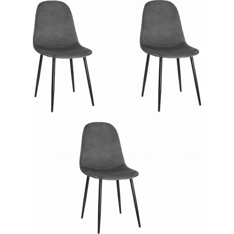 Poltrona Como - velluto grigio scuro x 3 (1/5)