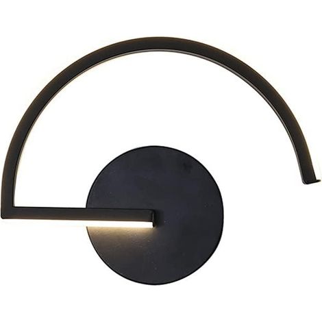 Applique Murale Interieur LED 8W, Créatif Lettre Noir Lampe Murale 3000K Blanc Chaud Moderne Métal Luminaire Mural Pour Chambre Salon Escalier Couloir (1/5)