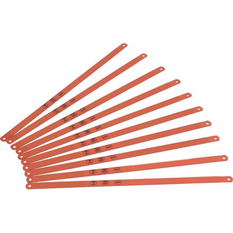 12-Zoll-Metallsägeblatt mit 24 Zähnen, Packung mit 10 HSS-Blättern, robust und langlebig zum Schneiden von Metall, Holz, Kunststoff und Rohren. (1/5)