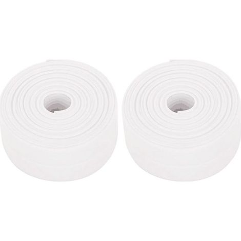 Rollen selbstklebende, flexible PVC-Sockelleisten, 38 mm x 3,2 m, für Küche und Bad, weiß, Crezuo (1/5)