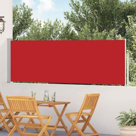 vidaXL Patio Retractable Side Awning 100x514 cm Red (1/5)