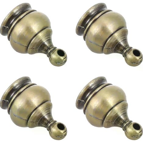 Lot de 4 petits embouts de lampe en métal à visser, accessoires décoratifs pour lampes de table, compatibles avec les douilles M10, les supports et les embouts de lampes. (1/5)