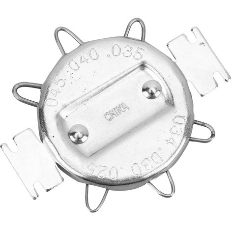 Zündkerzenabstandslehre 0,64–1,14 mm (0,025–0,045 Zoll) für Motorräder, Mess- und Einstellwerkzeug, silber (1/5)