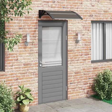 Pensilina per porta nera 80x75 cm in policarbonato vidaXL (1/7)