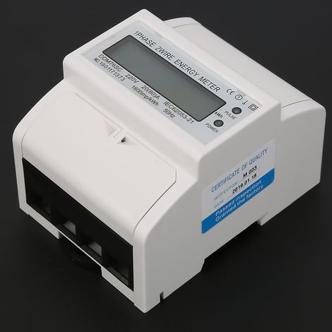 Einphasiger 4-poliger LCD-DIN-Schienen-Leistungsmesser (Wattmeter, Energiemesser) DDM76SC 20-80A (1/5)