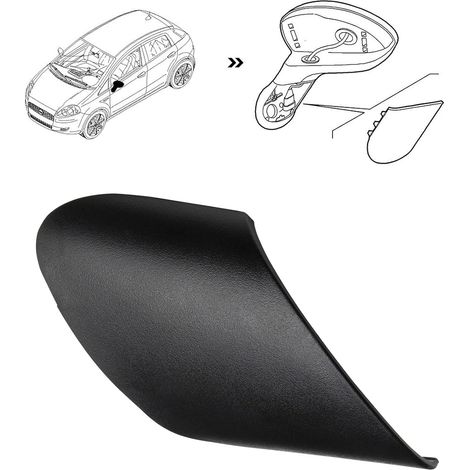 BEBUSINGOTO Tapa de espejo retrovisor izquierdo para Fiat Grande Punto Evo 735596884 73553938 (1/5)