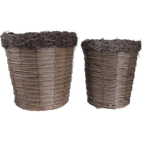 2 pots de fleurs décoratifs (1/3)