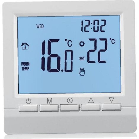 MINKUROW Thermostat für Gasboiler, Thermostat, batteriebetrieben, 1,5 V, Regler, Temperatur für Boiler, wöchentlich programmierbar (1/5)