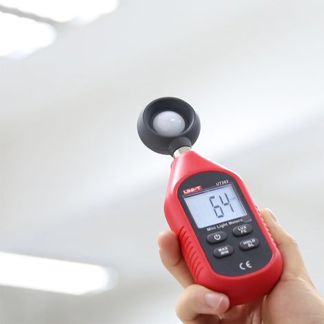 UNI-T UT383 Mini misuratore di luce, luxmetro digitale, luminanza 0  199.999 lux, apparecchiatura per test ambientali, illuminatore portatile, fotometro, misurazione della luminosità in lux. (1/5)