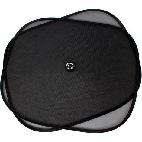Ricambi auto 2 Tendine parasole laterali a triplo strato nere microforate pieghevoli 44 x 36 cm. Proteggono l'interno dell'auto dal sole. 100% poliestere di alta qualità.