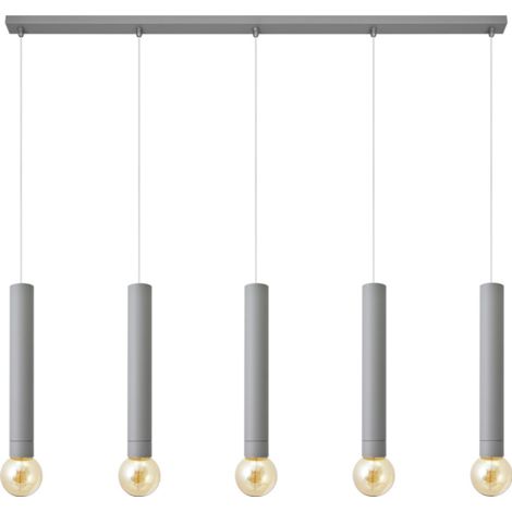 Helam TUBA Plafonnier Straight Bar Gris 120cm