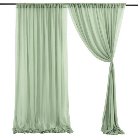 Decoración para arco de boda – cortina hecha de hermoso hilo – 1,5 x 2,15 m (5 x 7 pies) – blanco – 300 g – uso versátil (1/5)