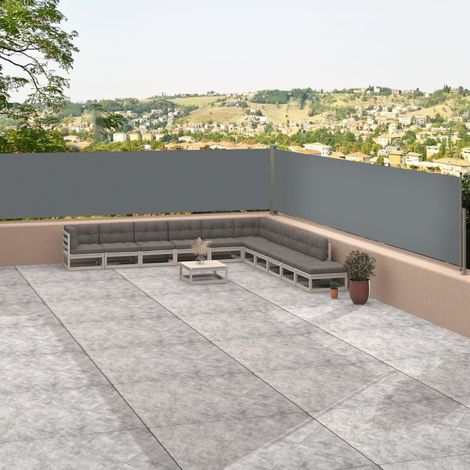 Auvent de Balcon Anti-Soleil - latéral rétractable - Auvent de jardin terrasse bistro - Anthracite 117x1200 cm Chic-786734 (1/5)