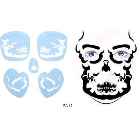 Pochoirs Réutilisables pour Maquillage Artistique, Tatouage Temporaire et Body Art (1/5)
