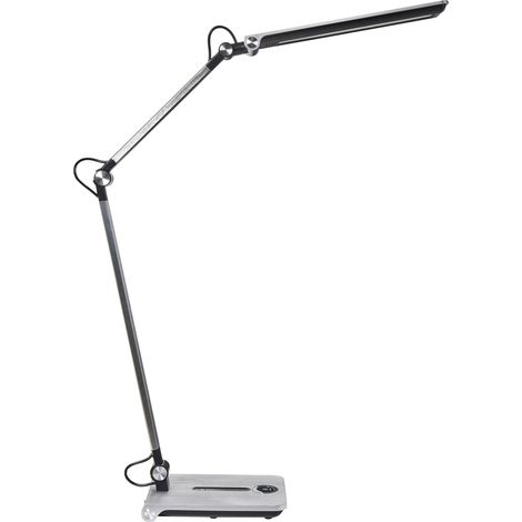 Lampe de Bureau LED avec Bras Réglable et Pivotant Variateur 5 Modes Minuterie Argentée Aquila (1/5)