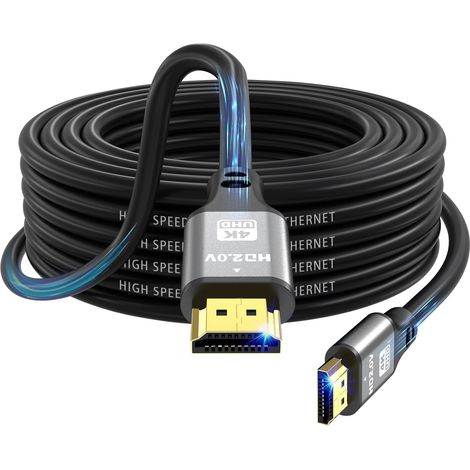 4K câble HDMI 10m, haute vitesse HDMI 2.0 cordon 4K@60Hz 18Gbps, Ultra HD,Ethernet retour Audio, vidéo,1080p,3D,Arc, HDR Compatible avec Xbox,PS5/PS4,HDTV, ordinateur portable ect (1/5)