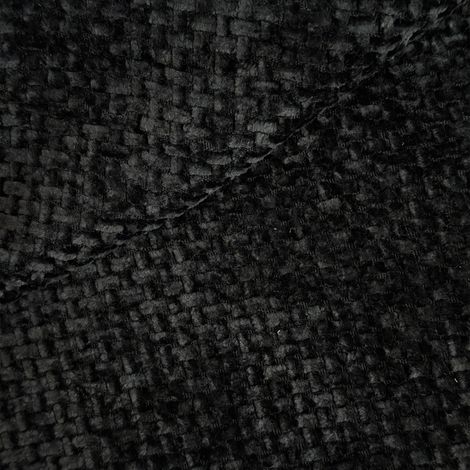 Pouf Ottoman Noir 1 pièce, tabouret de repos élégant en tissu noir, assise rembourrée pour salon, chambre ou entrée, meuble d'appoint moderne et compact. (1/4)