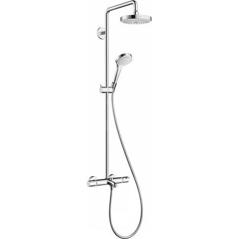 HANSGROHE Showerpipe Croma Select S 180 2jet bain/douche blanc/chromé (1/5)