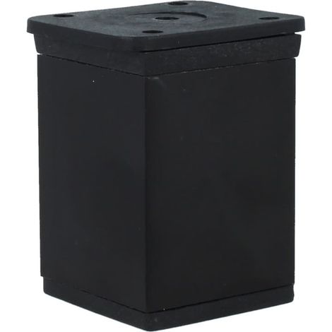 Ersatz Möbelfuß Aluminiumfuß Sofafuß Höhenverstellbar Kommodenfüße Schwarz 60mm (1/4)
