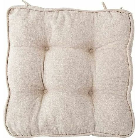 Coussin de chaise confortable carré blanc cassé 4545cm coussin de tatami de bureau BLOW (1/5)