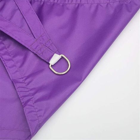 1 Voile d'ombrage triangulaire, Tissu polyester Oxford imperméable, Protection UV 98%, Avec cordes, Pour jardin terrasse cour (1/5)