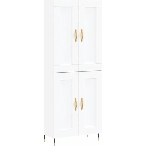 Maison Exclusive - Credenza Bianca 69,5x34x180 cm in Legno Multistrato