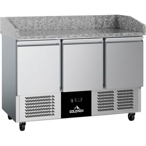 Meuble à pizza réfrigéré 3 portes compact PREMIUM - GOLDINOX (1/3)