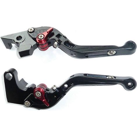 LEVIERS DE FREIN ET D'EMBRAYAGE PLIABLES NOIRS POUR YAMAHA FZ1 FAZER 2006-13, ROUTE ET COURSE R12D6( )