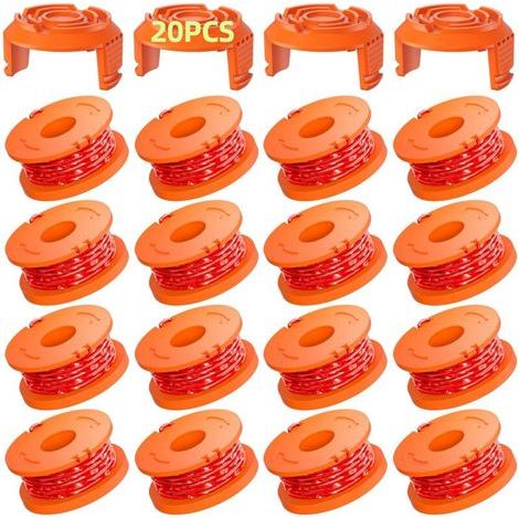 16 Pack 3 m Strimmer Line Spool - WA0004.1/WA0010 Strimmer Ø1.65 mm, Brushcutter Line Spool (16 Strimmer Line, 4 Covers)