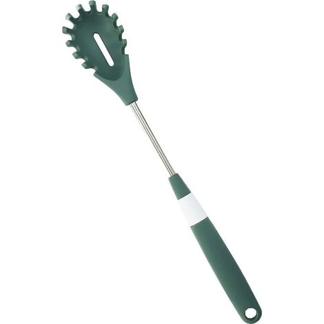 Fourchette à cuillère à pâtes, Ustensile de serveur à spaghettis, Grappin de nouilles en silicone, Noyau intérieur en acier inoxydable, (1/5)