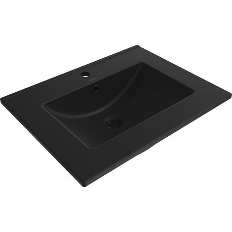 Mexen Atena Einbauwaschbecken in Arbeitsplatte 61 x 46 cm, schwarz matt - 25016070 (1/5)