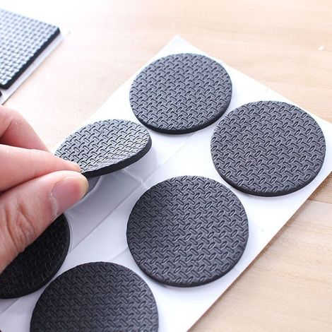 Patin Antidérapant Premium en Caoutchouc Autocollant - 24 pcs 45mm - Protège Sol et Meubles (1/5)