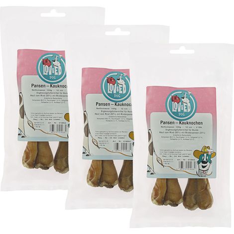 Lov&Ed Pansen-Kauknochen für Hunde, 3x 2 Stück