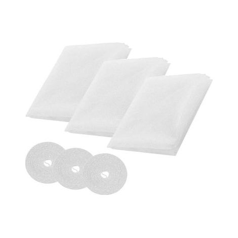 Moustiquaire Fenetre,Toile Moustiquaire 3 Pièces Rouleau Insect Moustiques,Protecteur Filet Maille Rideau De Fenêtre Écran Standard pour Fenêtre 150 X 200cm Blanc (1/5)