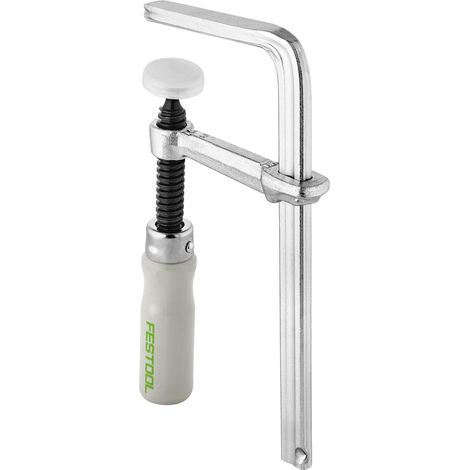 1 - Serre-joint - Accessoire de guidage - Fixation sécurisée pour rail et matériaux - Acier massif - Pour table MFT 3 - Naturel - 12 cm (1/5)