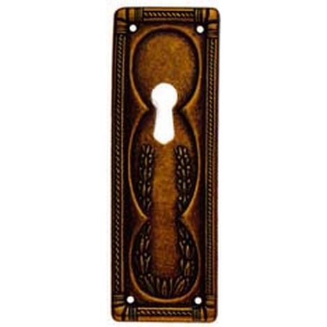 10PZ BOCCHETTE PER MOBILI RETTANG. VERTICALI MOD.30705 IN ZAMA ANTICATA - MM.33X97H.